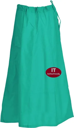 Vista 24 de Indian Trendy Sari Enagua de Algodón Cosida Cintura Ajustable Sari Enagua Forro Falda