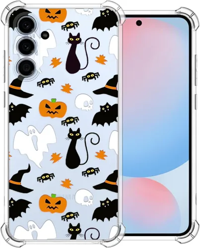 Vista 51 de Funda transparente de Halloween para Google 6a, con patrón de fantasma, funda protectora de TPU suave, delgada, a prueba de golpes, para niños
