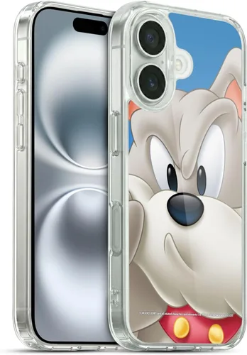 Vista 95 de Head Case Designs Funda de gel de cara completa con licencia oficial de Tom y Jerry Jerry [protección de grado militar] compatible con Apple iPhone