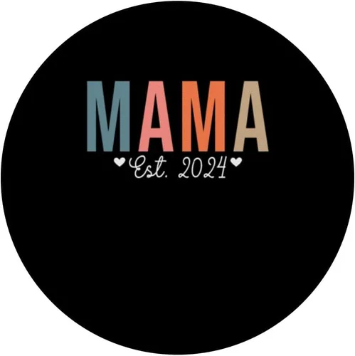 Vista 3 de Mama Est 2024 Promoted to Mommy Mother's Day Mom 2024 PopSockets Standard PopGrip