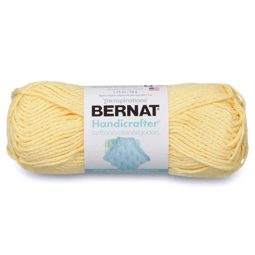 Vista 13 de Bernat Handicrafter - Hilo de algodón sólido, 1.75 onzas, calibre 4, mediano, 100% algodón, azul francés
