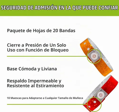 Vista 2 de Paquete variado de 500 pulseras de plástico holográficas para eventos de Paquete variado holográfico de 5