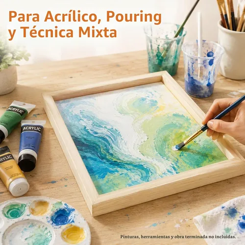 Vista 6 de APACALI Paquete de 8 tableros de lienzo de madera sin terminar para pintar, paneles rectangulares de madera acunados de aproximadamente 11.6 x 5.8