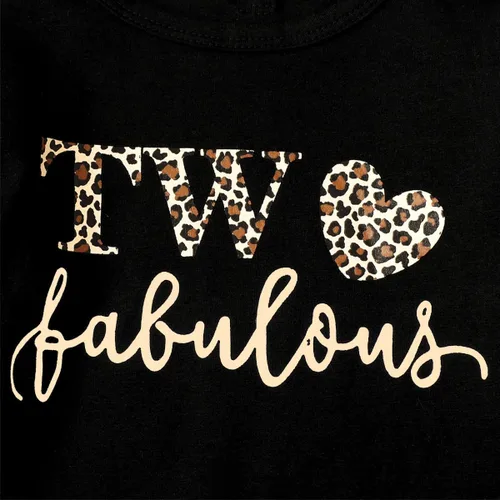Vista 4 de Traje de bebé niña de 2 cumpleaños para niña de 2 años de edad, ropa de leopardo