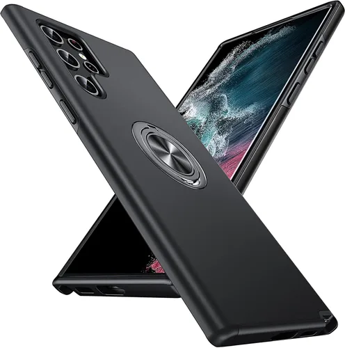 Vista 13 de Anqrp Funda para Samsung Galaxy A53 con soporte de anillo, color negro