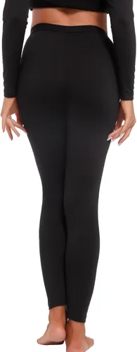 Vista 2 de INNERSY Leggings térmicos para mujer, ropa interior ligera, pantalones largos de capa base