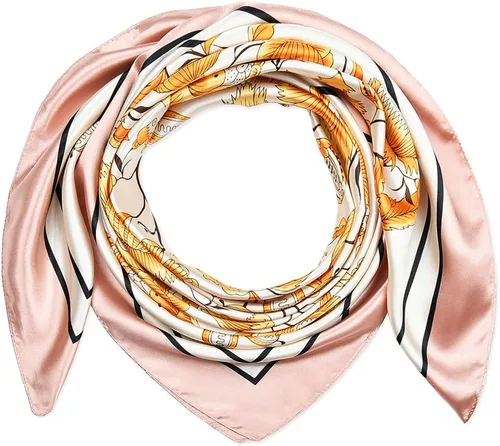 Vista 94 de corciova - Bufanda cuadrada grande para mujer, diadema sedosa para cabello rizado, lazo para dormir por la noche, bandana a la moda, 35 x 35