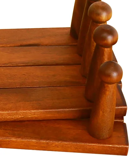 Vista 5 de WEBI Acordeón Colgador de Pared, Perchero de Sombreros Expandible de Madera para Perchero de Pared, Soporte de Ganchos de Sombrero de Acordeón