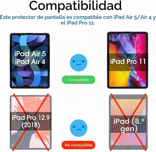 Vista 2 de TechMatte Protector de pantalla compatible con iPad Air 5/Air 4/iPad Pro 11