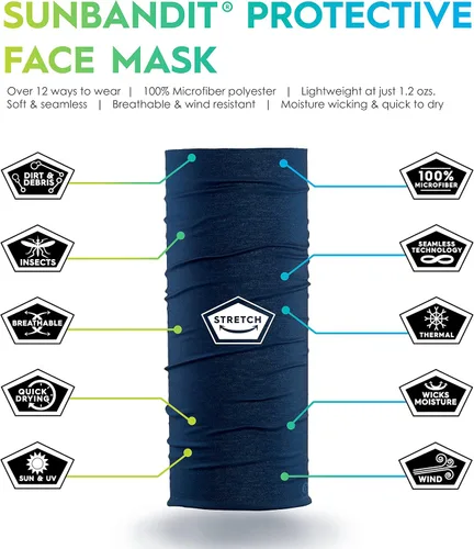 Vista 2 de Flying Fisherman boys Pull on Sun Protection for Face & Neck
