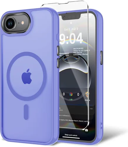 Vista 104 de Funda para iPhone 11 con protector de pantalla, compatible con MagSafe, ultra delgada, translúcida, mate, a prueba de golpes, color negro