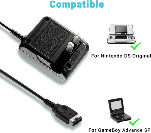 Vista 2 de Xahpower Cargador para Gameboy Advance SP, adaptador de CA para Nintendo NDS y Game Boy Advance SP Systems cargador de energía, cargador de viaje