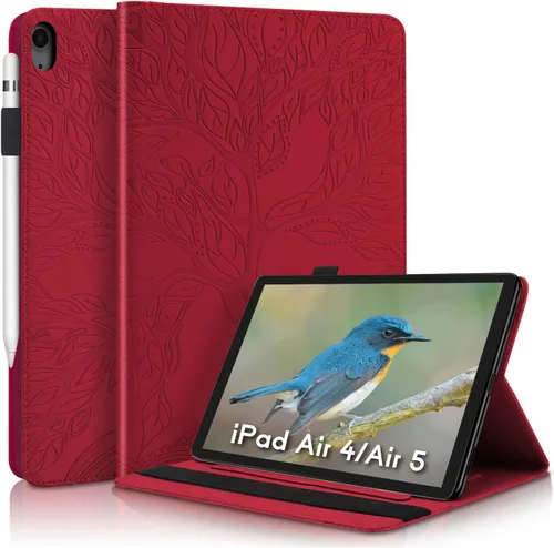 Vista 19 de Funda para tablet iPad Air de 11 pulgadas, diseño de diente de león con soporte para lápiz Apple, cierre magnético y recortes precisos, compatible