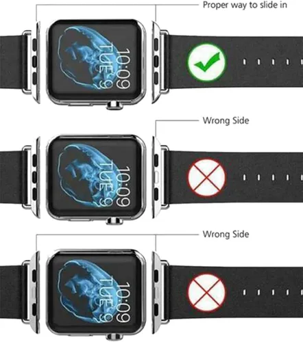 Vista 2 de LOOKSEVEN 5 Pairs Watch Strap Connector for iWatch Band 38-49mm Stainless Steel Adapter Replaceable Metal Connection with Replacement Tool
