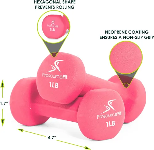 Vista 3 de ProsourceFit Neoprene Dumbbell Coated for Non-Slip Grip