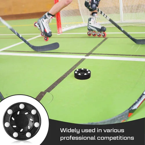 Vista 6 de Deekin Discos de hockey de hockey callejero Discos de hockey con rodillos de hockey multifuncionales, novedoso juego de hockey para interiores