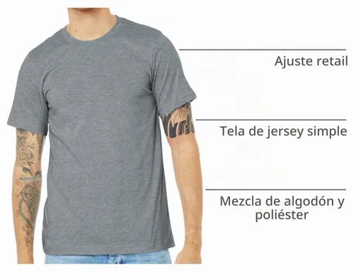 Vista 2 de Bella + Canvas Camiseta unisex de punto Heather CVC para adultos Gris jaspeado (Athletic Heather Gray)