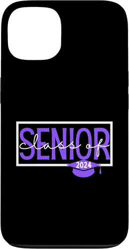 Vista 7 de iPhone 16 Seniors Class of 2024 Colors Purple and White Case