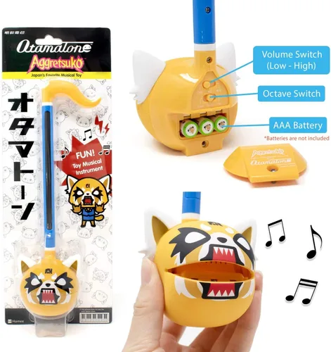 Vista 4 de Otamatone Sanrio Edición Especial (Set de 2 piezas - Aggretsuko furioso + Gudetama) - Divertido instrumento sintetizador musical electrónico