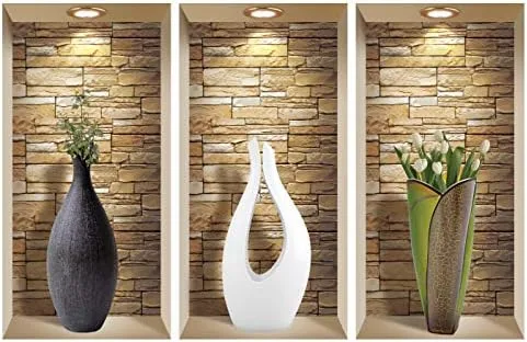 Vista 6 de NR1 - Juego de calcomanías de pared 3D, decoración de pared 3D, calcomanías de pared para sala de estar, calcomanías de pared para dormitorio