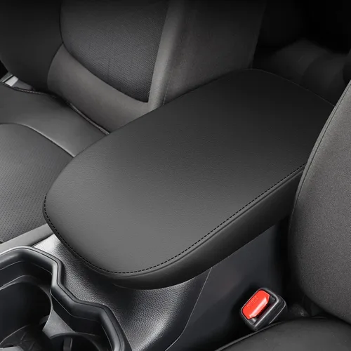 Vista 2 de AOMSAZTO Fundas de consola para Toyota RAV4 2019-2026, funda de cuero negro