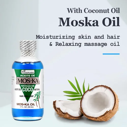 Vista 2 de Aceite De Moska Fortificado Con Aceite De Coco 2 Oz.