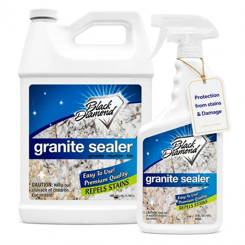 Vista 12 de Sellador de granito Black Diamond Stoneworks: Sella y protege. Sellador protector de mármol. Sellador para encimeras de granito, mármol y travertino