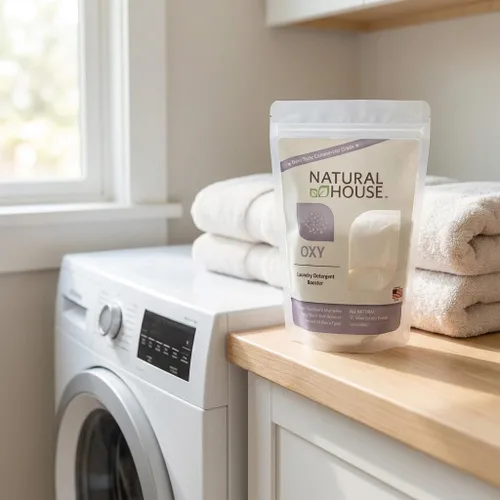 Vista 2 de Natural House Oxy Boost - Blanqueador de oxígeno a base de plantas y cápsulas quitamanchas - Seguro para el color - Sin fragancia - Paquete
