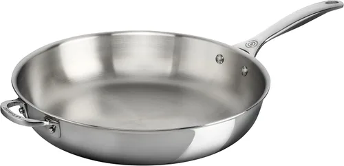 Vista 6 de Le Creuset Sartén antiadherente de acero inoxidable de tres capas de 12.5 pulgadas con mango auxiliar