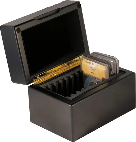 Vista 4 de Guardhouse Caja de almacenamiento/exhibición de diez monedas con acabado mate negro para titulares de monedas de estilo certificado o certificado