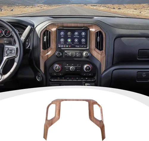 Vista 9 de RAZPOY Cubierta para panel de navegación Silverado, consola central, panel de navegación GPS, compatible con Chevy Silverado 2019-2021 y GMC-Sierra