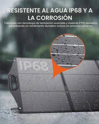 Vista 6 de Panel solar de 200 W, cargador de panel solar BigBlue SolarPowa 200 con soporte para campamento, IP68 impermeable, portátil y ligero, 25%