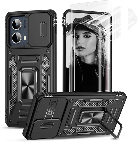 Vista 28 de Jeylly Funda para Motorola Edge Plus 2023 con protector de pantalla HD
