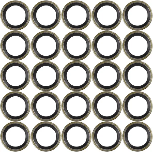 Vista 11 de X AUTOHAUX 25pcs M6 Tono Bronce Motor De Coche Drenaje De Aceite Triturado Plano Juntas De Arandela