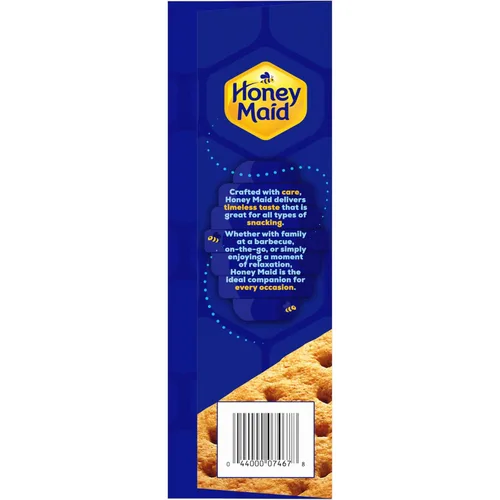 Vista 18 de HONEY MAID Graham Crackers, aperitivos para el almuerzo, tamaño de fiesta, 28.8 onzas 0.28 oz de grano entero por porción de 1.06 oz, hecho