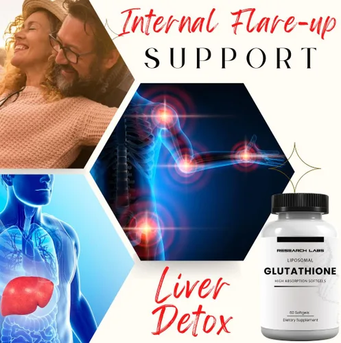 Vista 3 de Research Labs Suplemento de glutatión liposomal con Gluta-IV™, absorción mejorada 100x sobre glutatión en polvo. 2 Fer 1 anuncio, 120 cápsulas