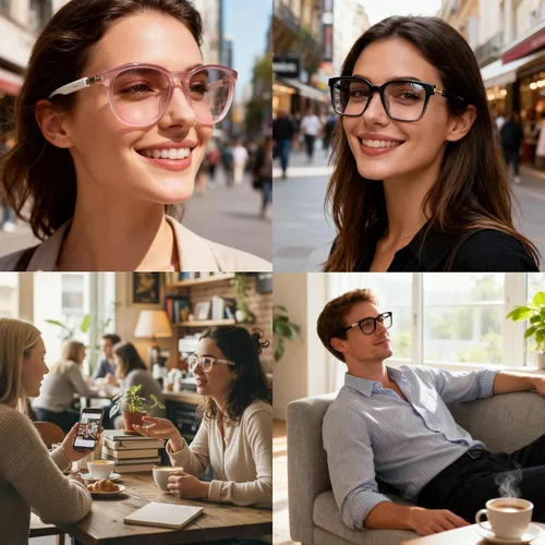 Vista 9 de Lentes inteligentes con lentes fotocromáticas para hombres y mujeres, con traducción de inteligencia artificial, con traductor, 164 idiomas, IP67