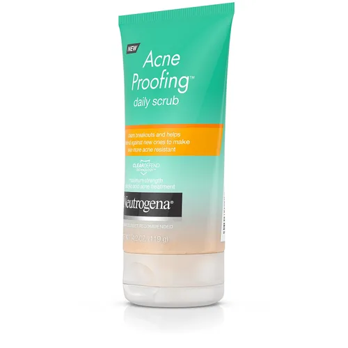 Vista 8 de Neutrogena Exfoliante facial diario a prueba de acné con ácido salicílico tratamiento para el acné, exfoliante y limpiador, sin aceite, 4.2 onzas