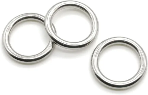 Vista 4 de 20 anillos redondos soldados de acero inoxidable 304 para cinturón de campamento, correas de perro, accesorios de equipaje