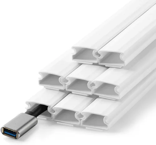 Vista 15 de Funda para cable de 62.8" para pared, cubierta de cable beige para pared, kit de cubierta de cable pintabla para pared, ocultadores de cable