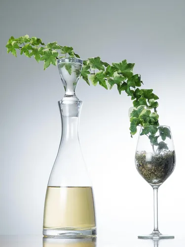 Vista 2 de Decantador de vino - Vidrio - Transparente - con tapón - 40 oz - para vino - Whisky - Champagne - Hecho en Europa - por Barski