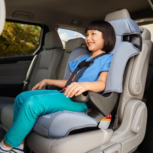 Vista 6 de Cosco Kids Finale DX Asiento Elevador de Automóvil 2 en 1, Asiento de Automóvil para Niños Pequeños Orientado hacia Adelante (30-65 libras)