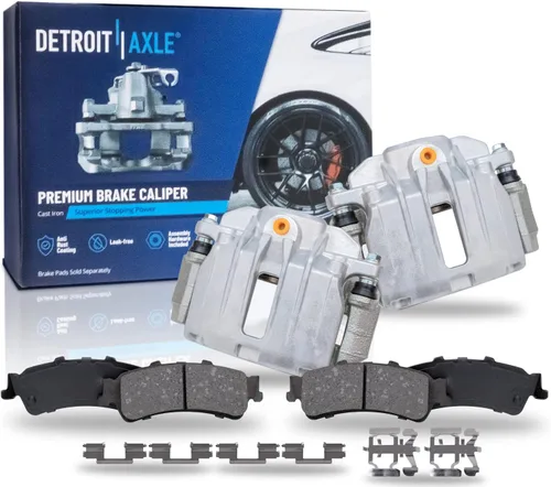 Vista 21 de Detroit Axle - Kit de freno delantero para Chevrolet Impala Monte Carlo Buick LeSabre Riviera Park Avenue Cadillac DeVille Olds Intrigue, Pinza