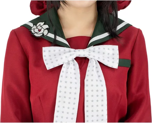 Vista 5 de C-ZOFEK Disfraz de cosplay con corbatas rojas para mujer, talla de EE. UU., uniforme de Halloween