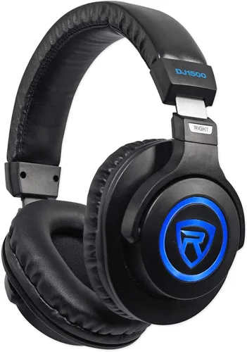 Vista 3 de Rockville Auriculares DJ con cable de bobina desmontable, caso+almohadilla extra (DJ1500) Includes Hard Case, Extra Ear Pads, Gold-Plated 1/4