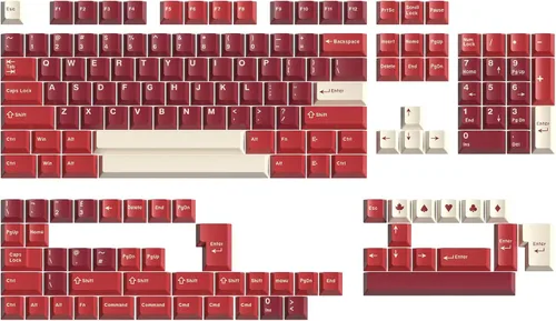 Vista 11 de Owpkeenthy Teclas de carbono retro perfil SA de 150 teclas personalizadas de ABS Doubleshot Juego de teclas con barra espaciadora dividida