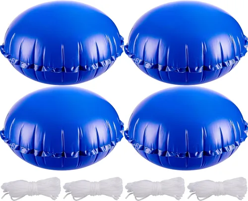 Vista 8 de Sfcddtlg Almohadas de aire de piscina de 4 x 4 pies para piscinas sobre el suelo, almohada redonda de invierno para piscina, almohada de aire