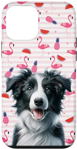 Vista 12 de Funda para iPhone 15 Border Collie Flamingo Pink Pineapple Red Watermelon Hearts