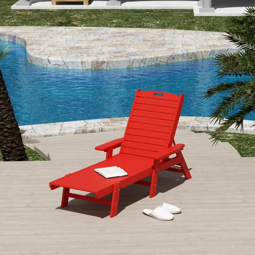 Vista 12 de WestinTrends Malibu Poly - Tumbona reclinable azul marino