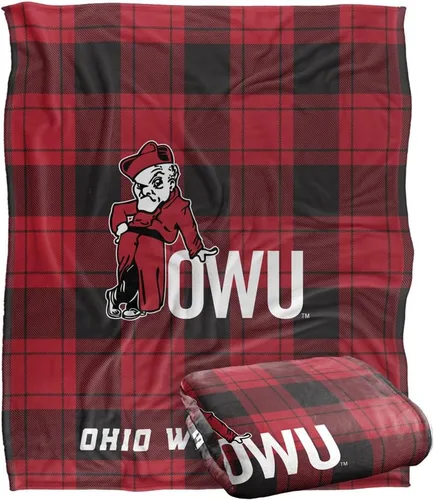 Vista 201 de LOGOVISION St John's University Campus Plaid Spirit Silky Touch Manta súper suave 36 x 58 pulgadas